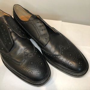 Black Leather Wingtip Shoes - j crew
